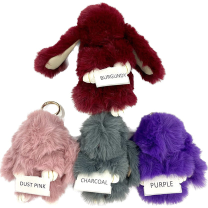 LARGE RABBIT POM POM KEY CHAIN KC0225-6 (12PC)