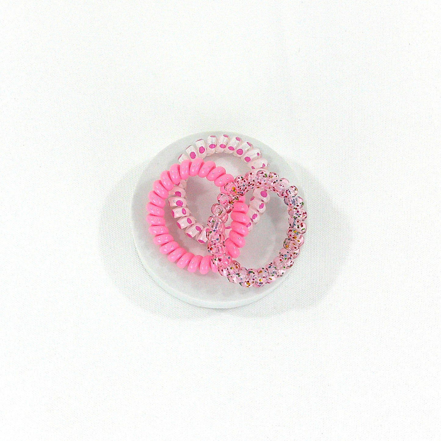 ELASTIC SPIRAL CLEAR HAIR TIE 6PCS IN PER CASE RB4222 (12PC)