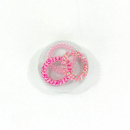 ELASTIC SPIRAL CLEAR HAIR TIE 6PCS IN PER CASE RB4222 (12PC)