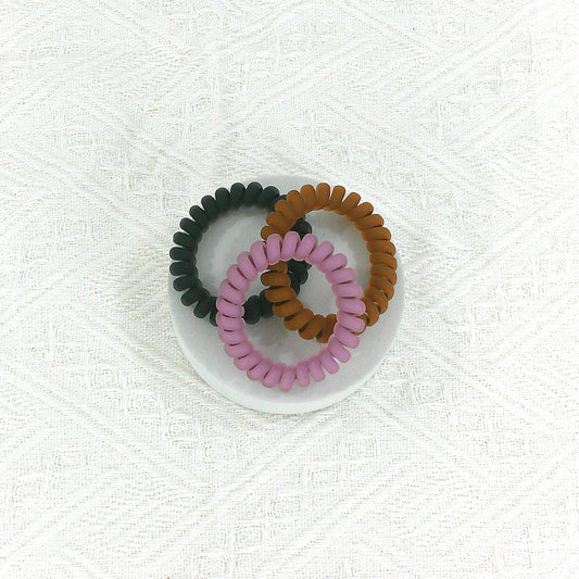 ELASTIC SPIRAL MATT HAIR TIE 6PCS IN PER CASE RB4223 (12PC)