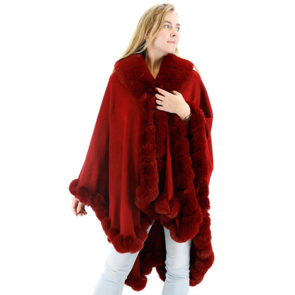 SOLID COLOR FUR SHAWL SW3719-1 (3PC)