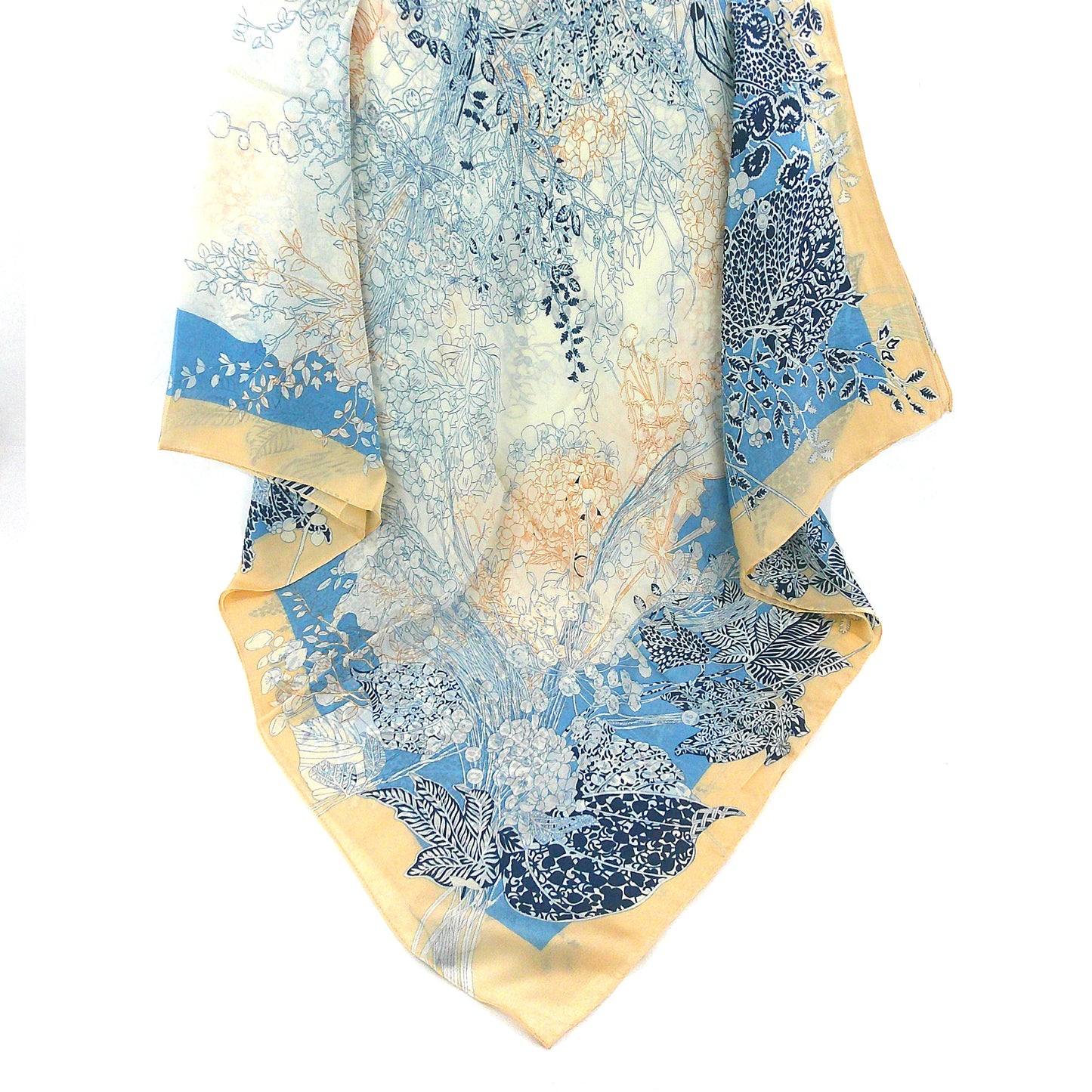 SILKY SCARF FLOWER PATTERN 1115-12 (12PC)