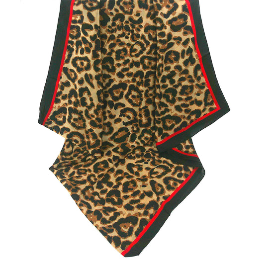 SILKY SCARF LEOPARD PATTERN 317-50 (12PC)