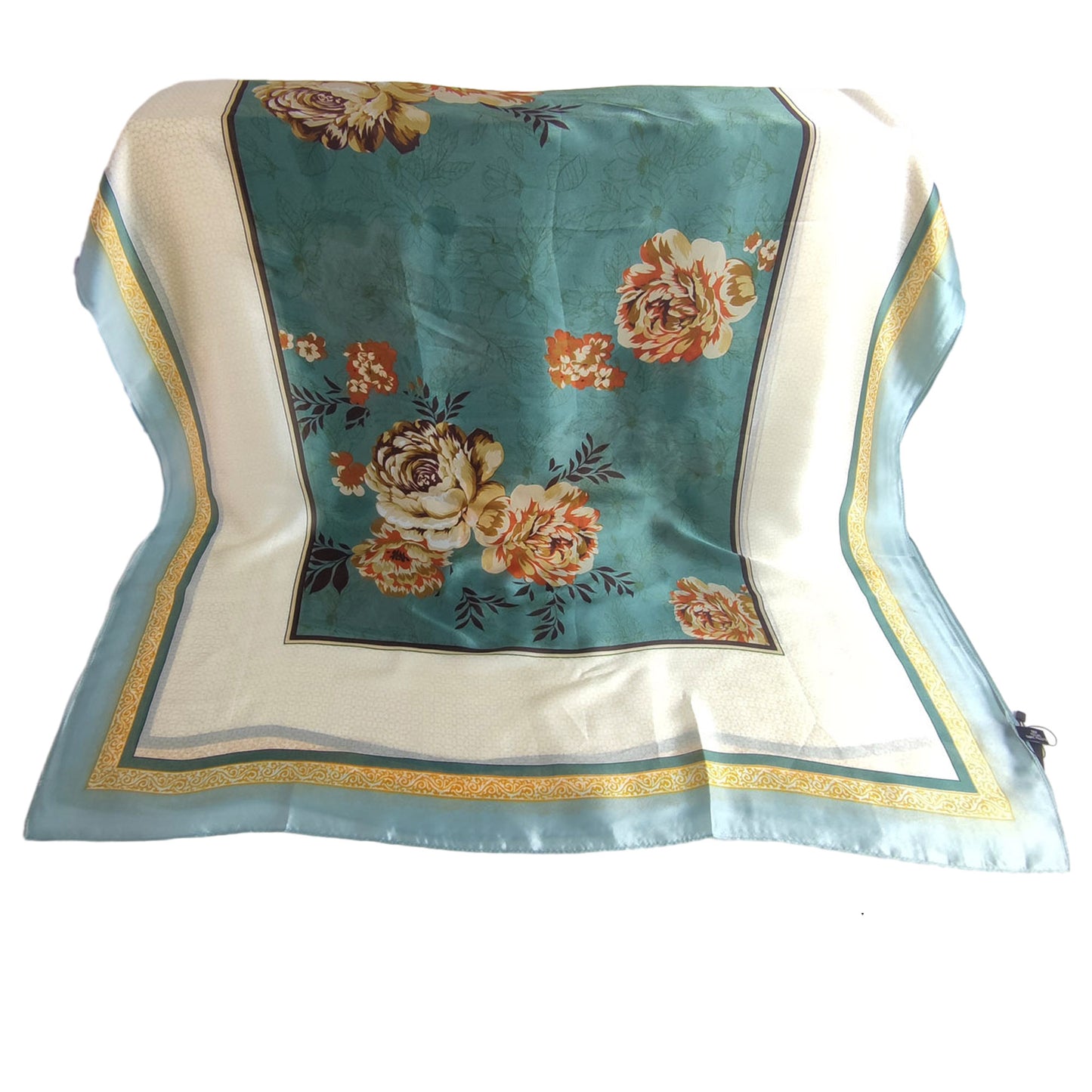 SILKY SCARF FLOWER PATTERN 1022-9 (12PC)