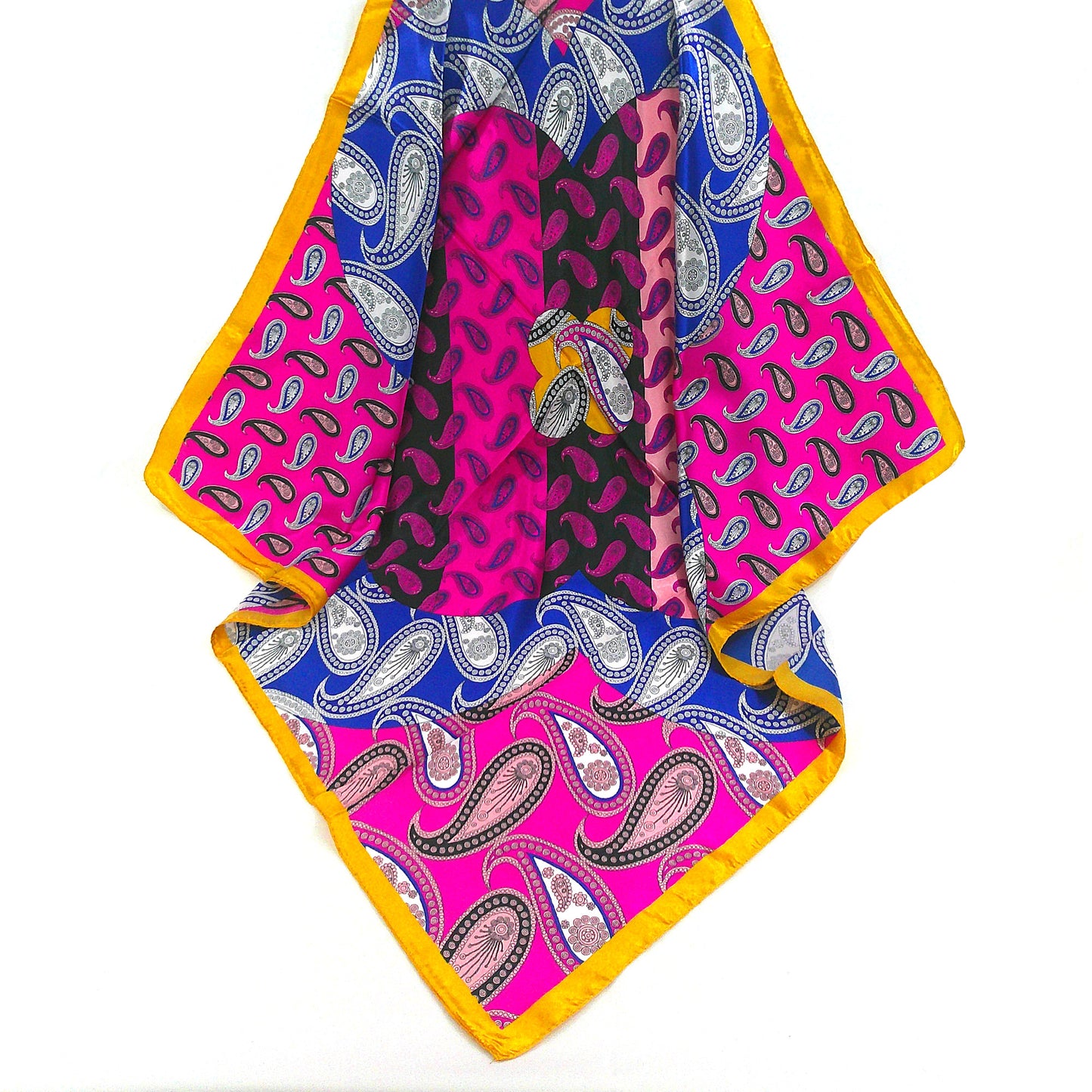 SILKY SCARF PAISLEY FOUR LEAF PATTERN 1225-4 (12PC)