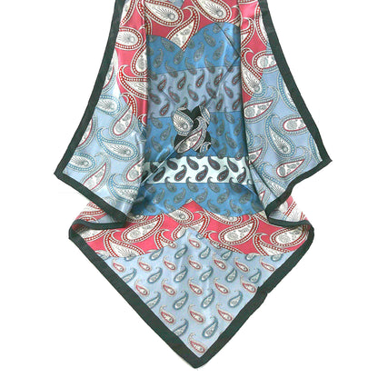 SILKY SCARF PAISLEY FOUR LEAF PATTERN 1225-4 (12PC)