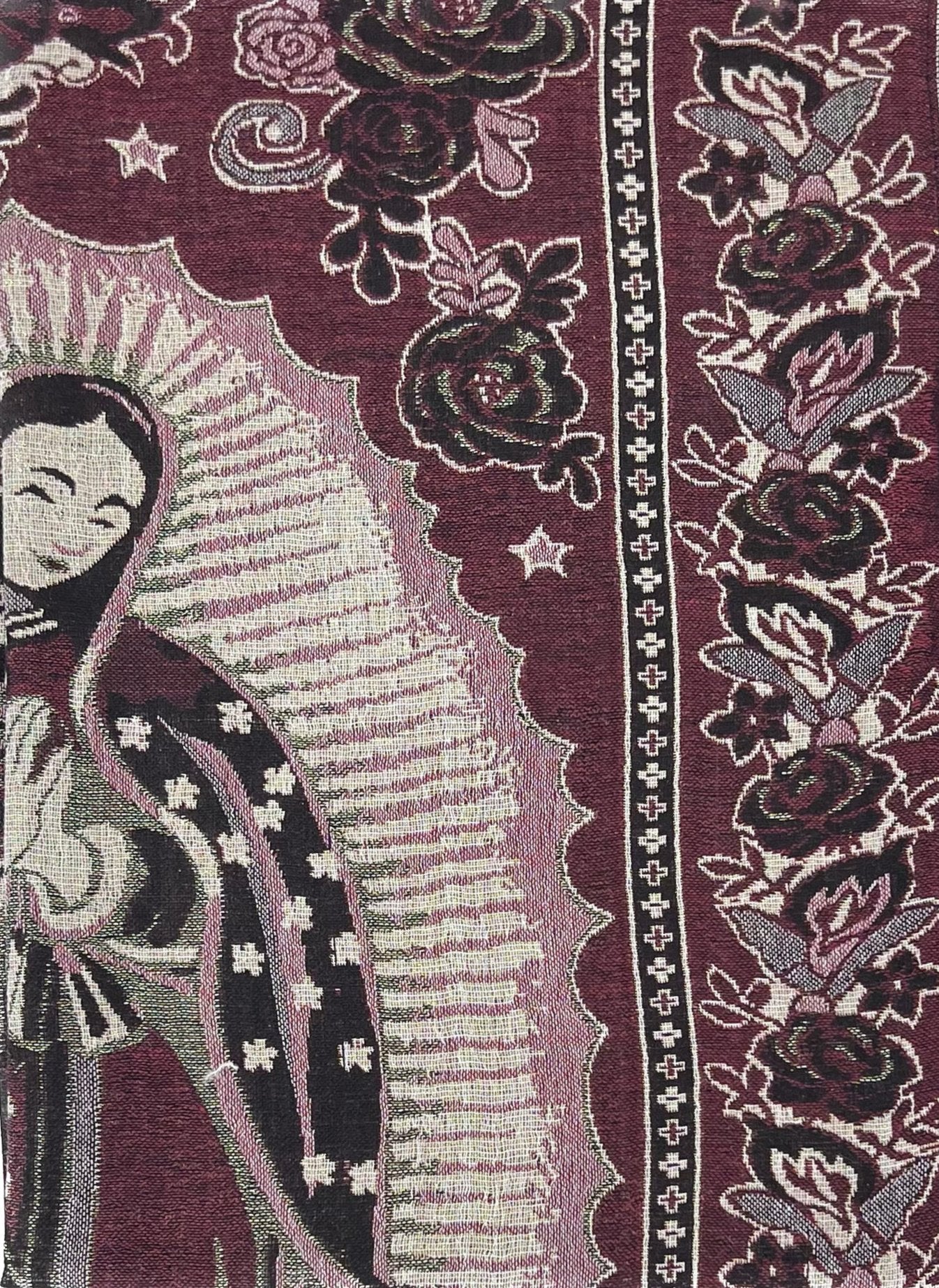 METALLIC PASHMINA OUR LADY OF GUADALUPE SCF3719-28 (12PC)