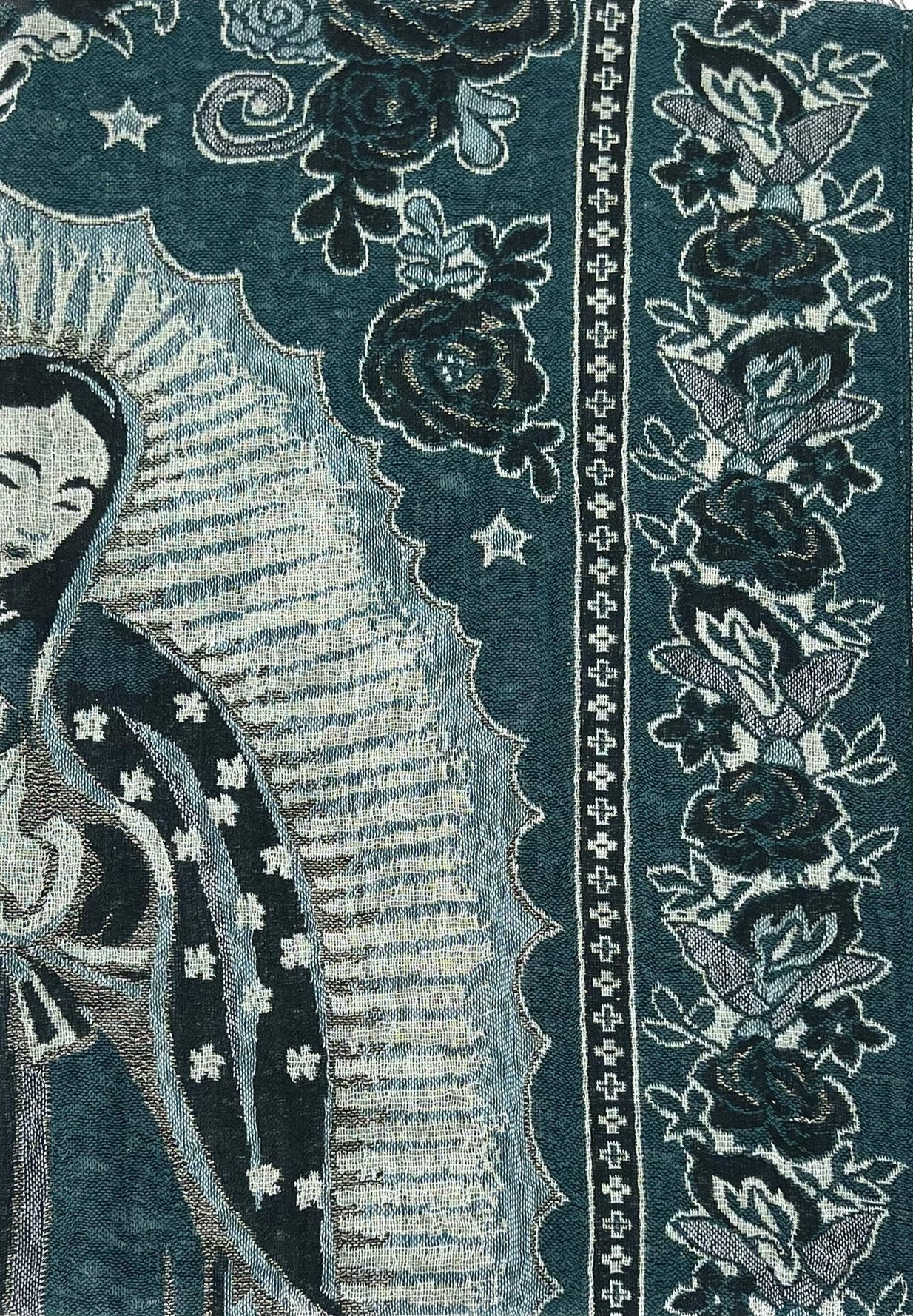 METALLIC PASHMINA OUR LADY OF GUADALUPE SCF3719-28 (12PC)