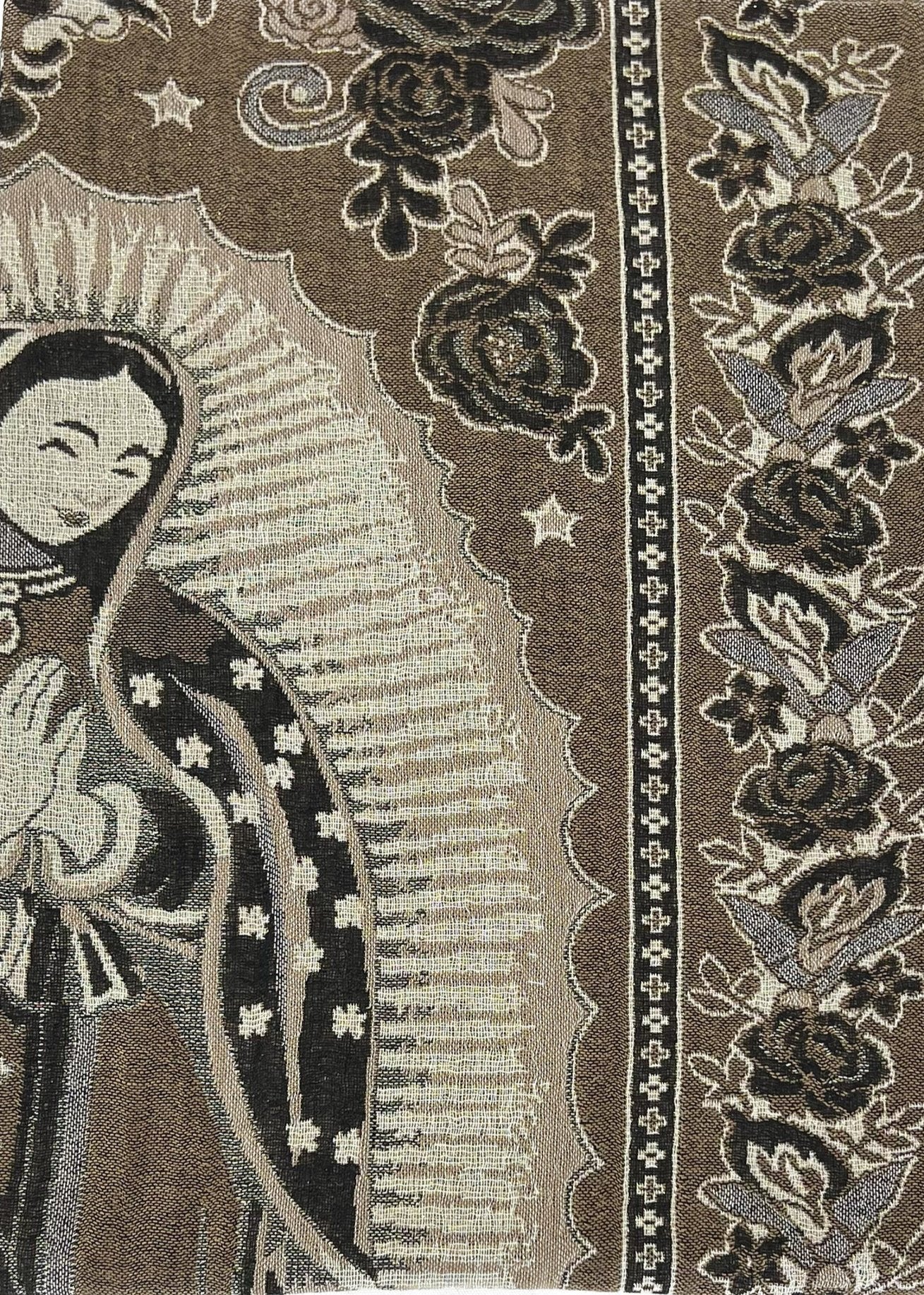 METALLIC PASHMINA OUR LADY OF GUADALUPE SCF3719-28 (12PC)