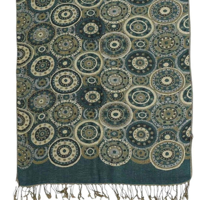 METALLIC PASHMINA CIRCLE PATTERN SCF3719-35 (12PC)