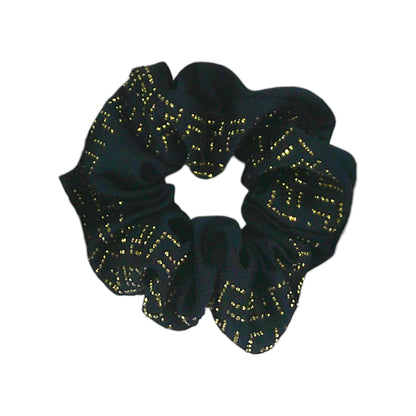 RHINESTONE MONOGRAM PATTERN SATIN SCRUNCHIES 4312-11 (8PC)