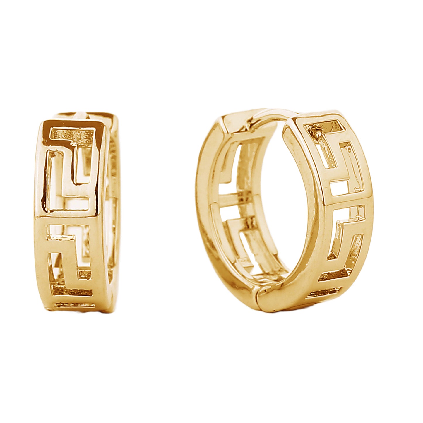 14K GOLD DIPPED HUGGIE HOOP EARRING 310249 (6PC)