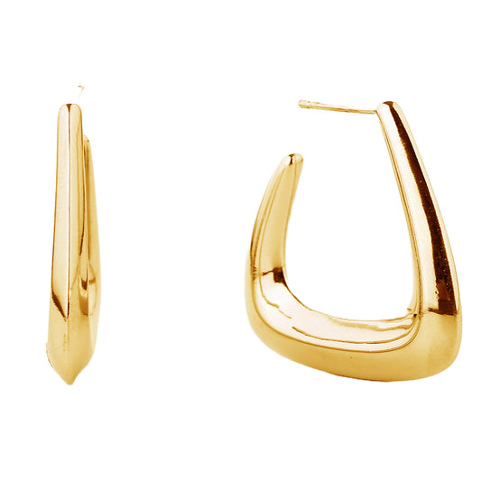 14K GOLD DIPPED POST TRIANGLE EARRING 310341 (6PC)