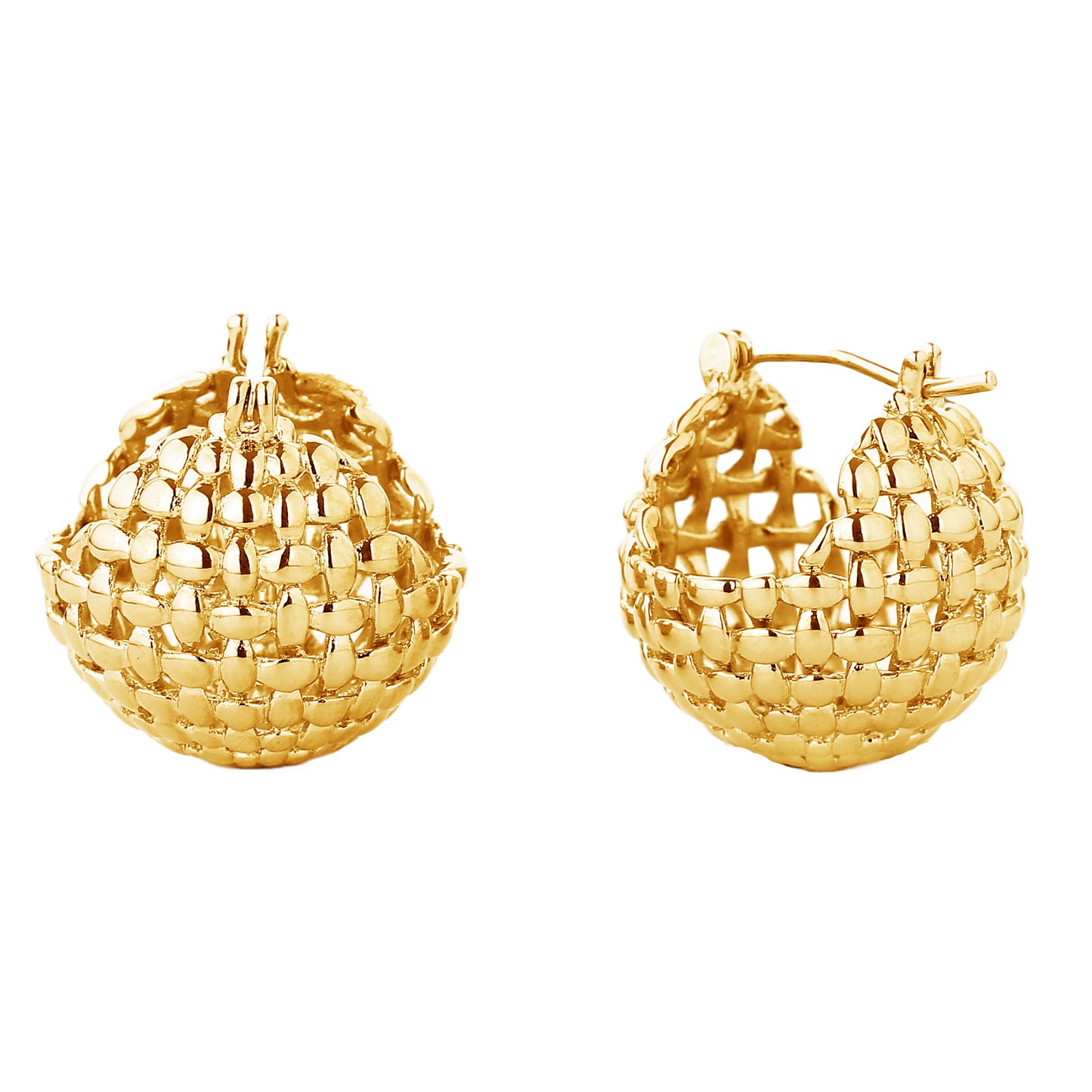 14K GOLD DIPPED PIN CHUNKY BALL EARRING 310347 (6PC)