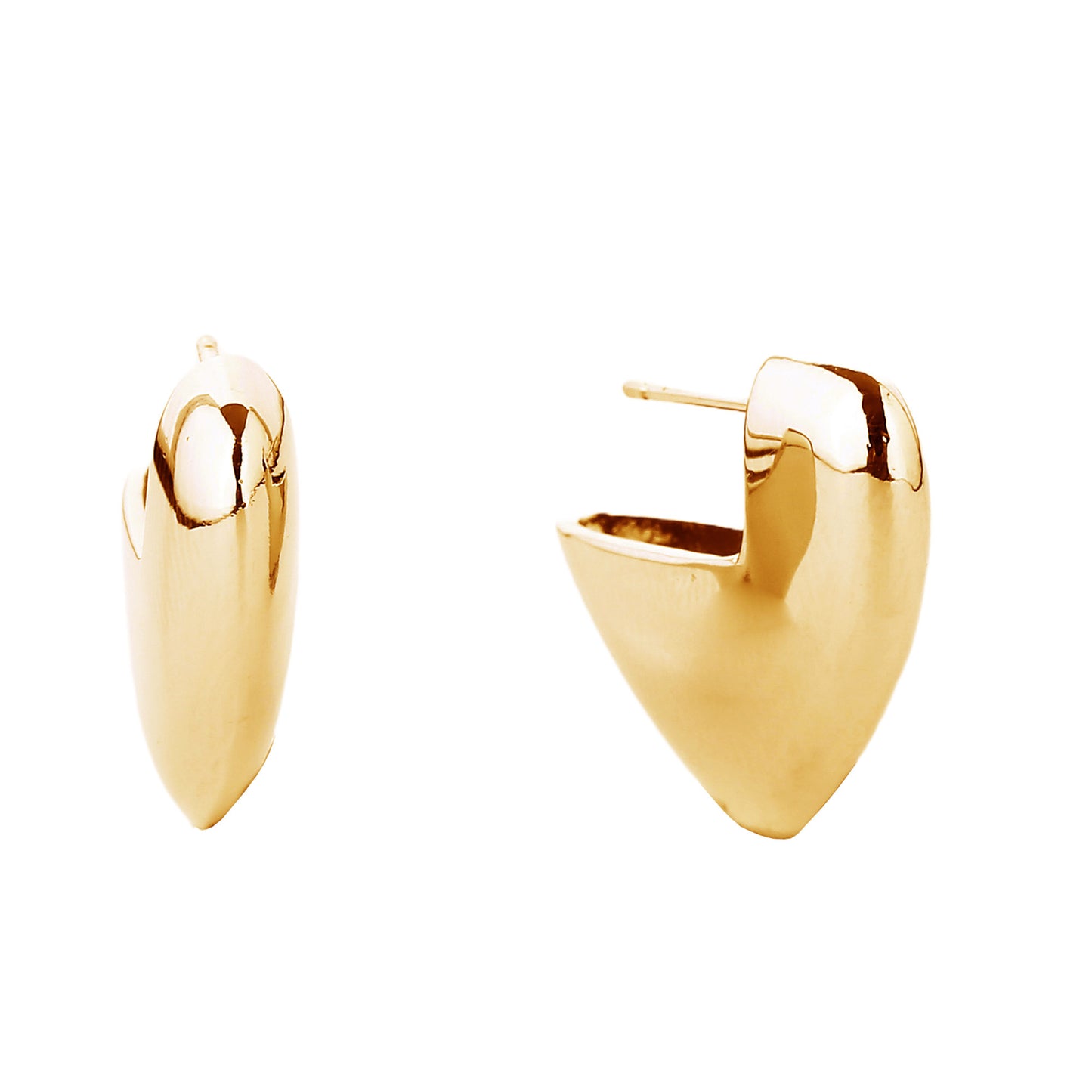 14K GOLD DIPPED POST HEART SHAPE EARRING 310355 (6PC)