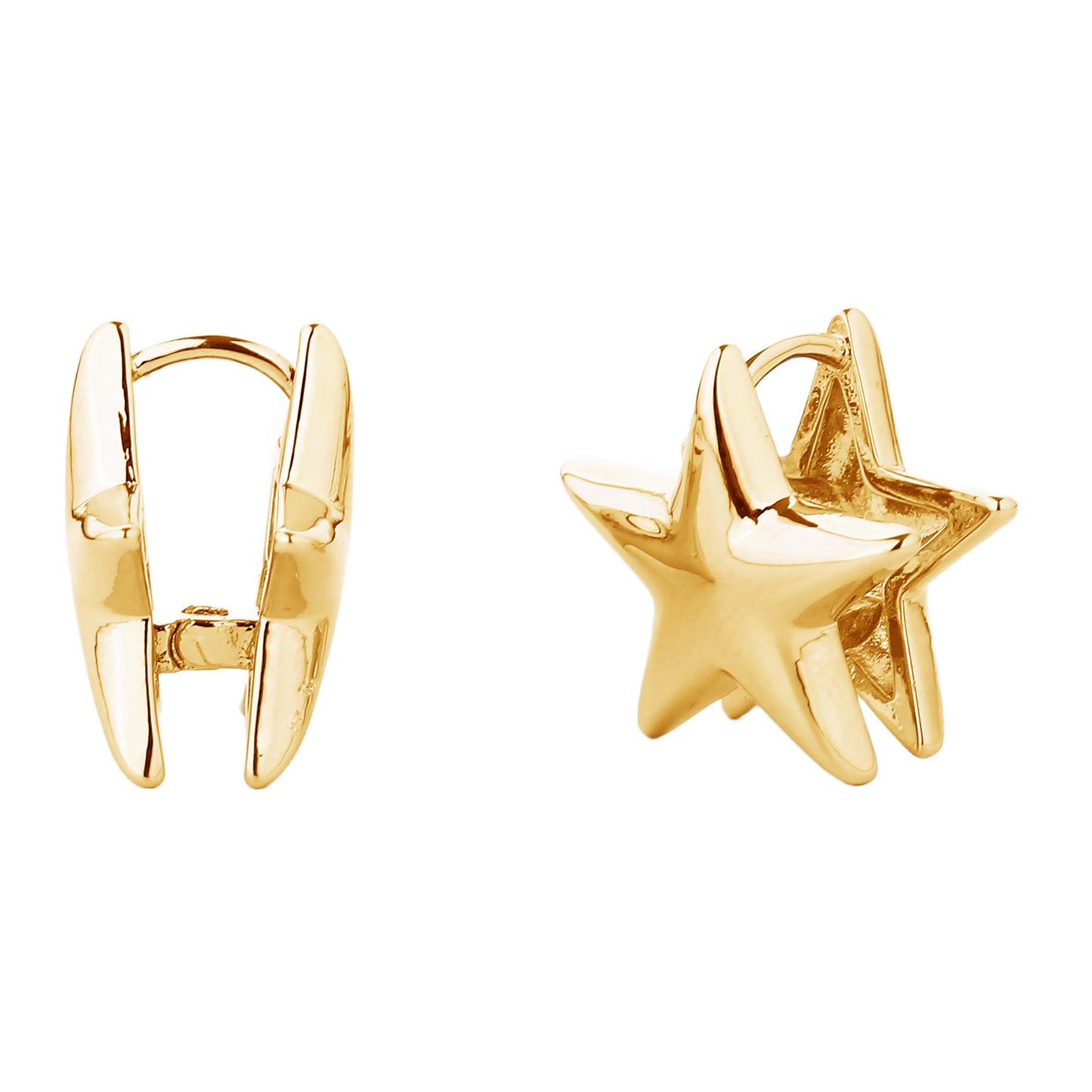 14K GOLD DIPPED STAR EARRING 310363 (6PC)