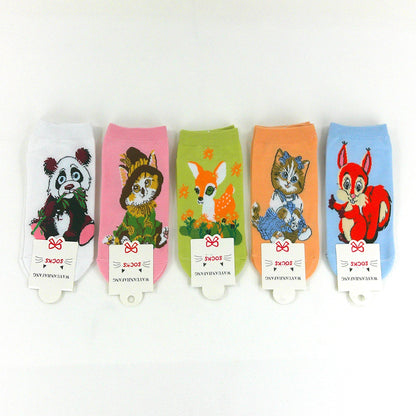 WOMEN'S CUTE ANIMAL CARTOON SOCKS 4116-1 (12PC)