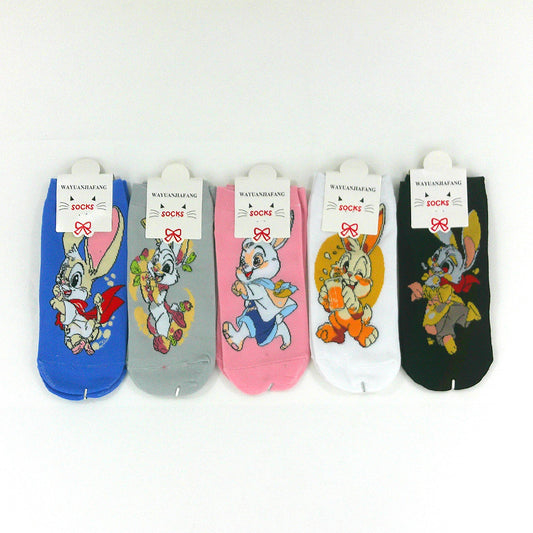 WOMEN'S CUTE RABBIT CARTOON SOCKS 4222-2 (12PC)