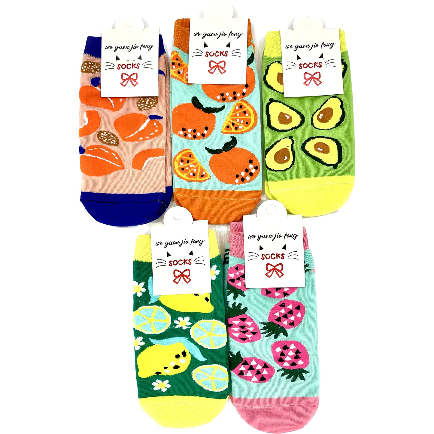 WOMEN'S CUTE FRUITS SOCKS 3208-101 (12PC)