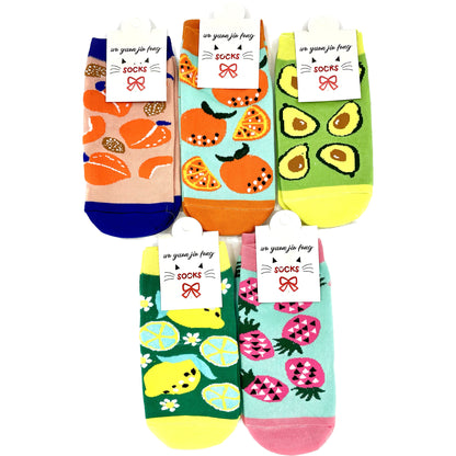 WOMEN'S CUTE FRUITS SOCKS 3208-101 (12PC)