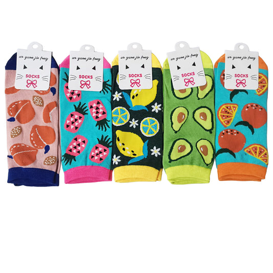 WOMEN'S CUTE FRUITS SOCKS 3208-101 (12PC)