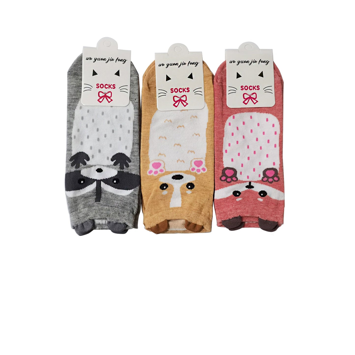 WOMEN'S CUTE ANIMAL CARTOON SOCKS 3208-98 (12PC)