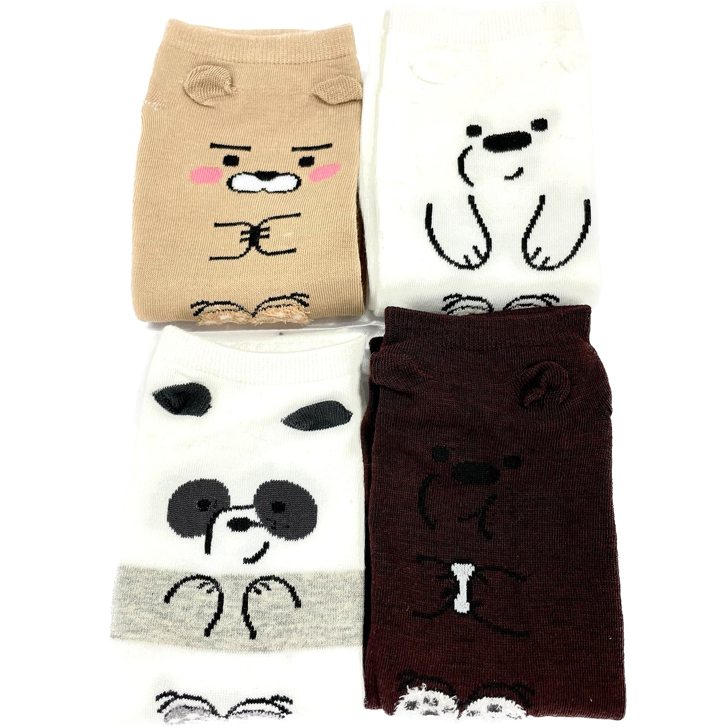 WOMEN'S CUTE BEAR SOCKS 3316-70 (12PC)