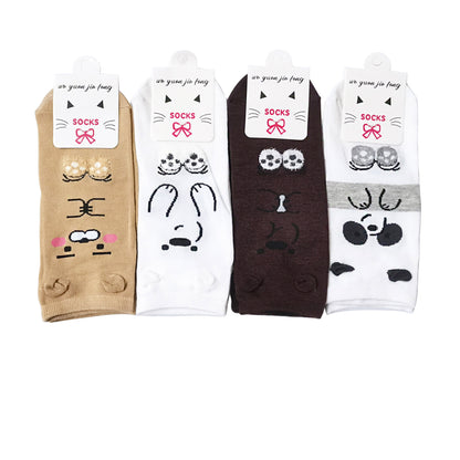 WOMEN'S CUTE BEAR SOCKS 3316-70 (12PC)