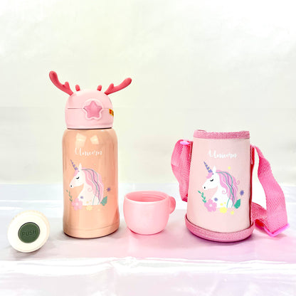 KIDS ANIMAL TUMBLER WITH BAG N CUP 3 SET 3320-26 (2PC)