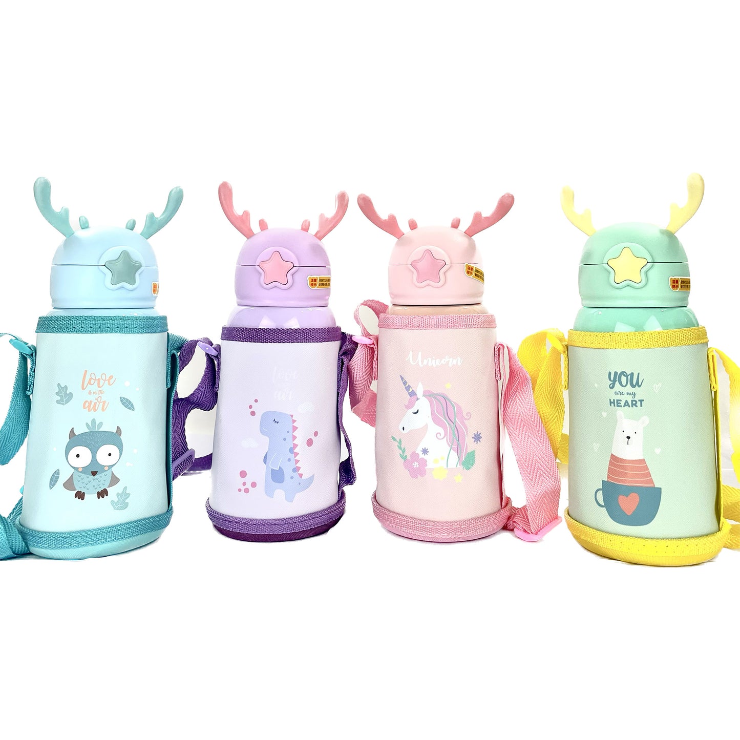 KIDS ANIMAL TUMBLER WITH BAG N CUP 3 SET 3320-26 (2PC)