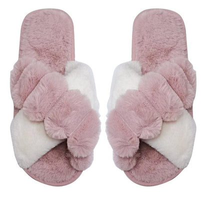 POM POM FLUFFY HOME SLIDE SLIPPERS 3429-49 (12PC)