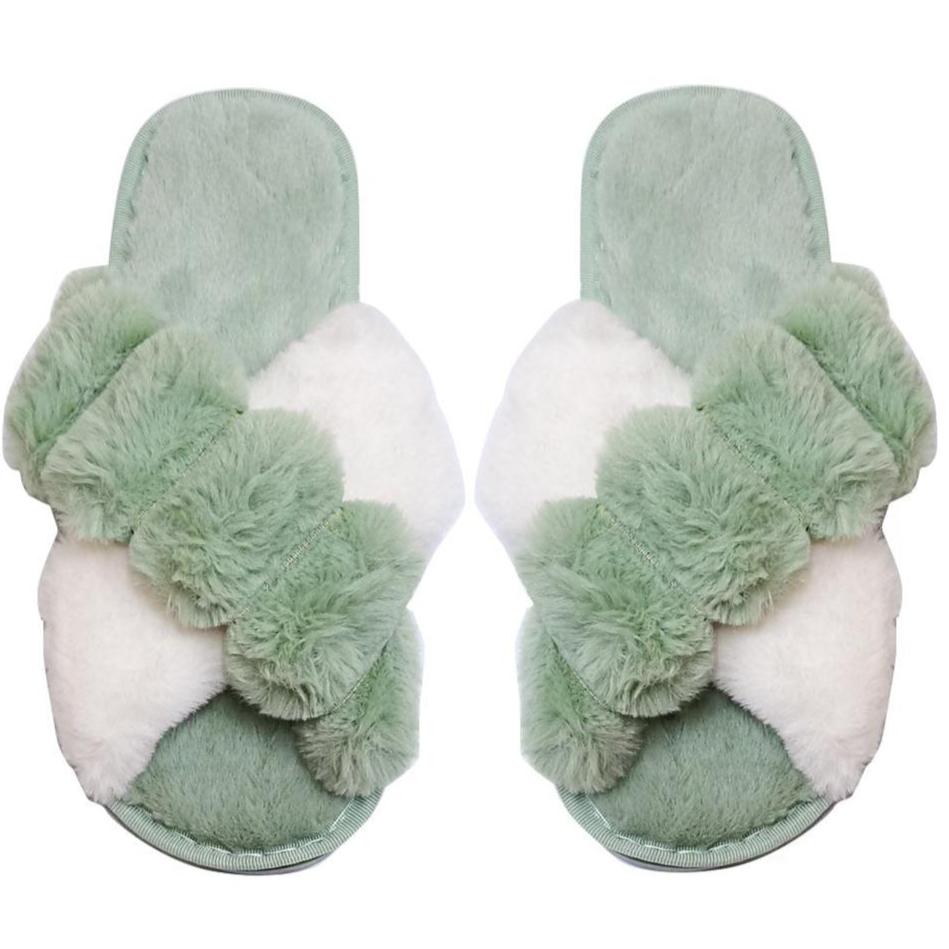 POM POM FLUFFY HOME SLIDE SLIPPERS 3429-49 (12PC)