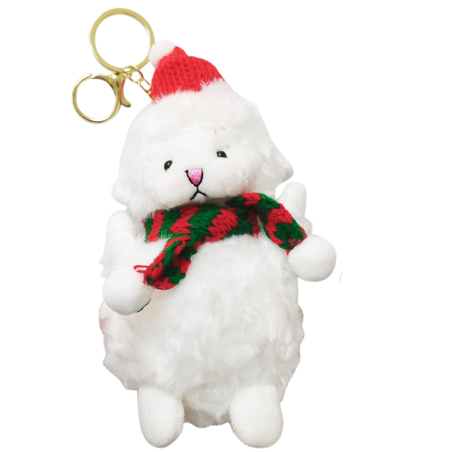 CHRISTMAS MUFFLER LAMB KEY CHAIN SS41014-23 (12PC)