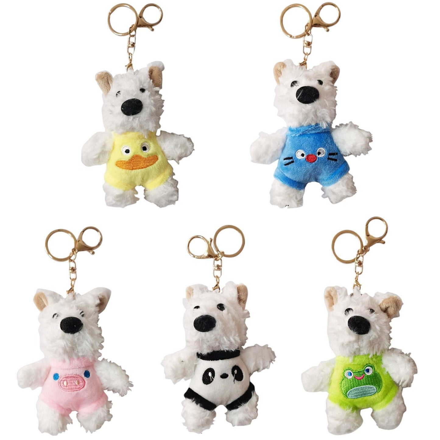 PUPPY WITH ANIMAL PANTS KEY CHAIN SS41014-31 (12PC)