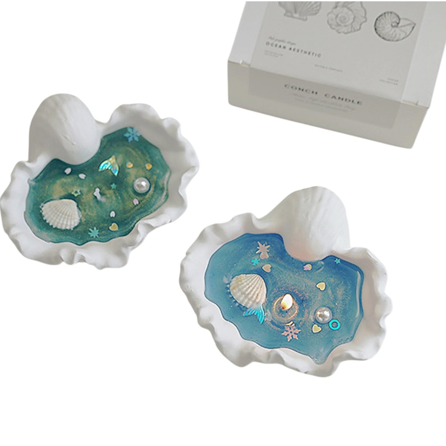 SEASHELL SHAPE SCENTED CANDLE SS41106-10 (12PC)