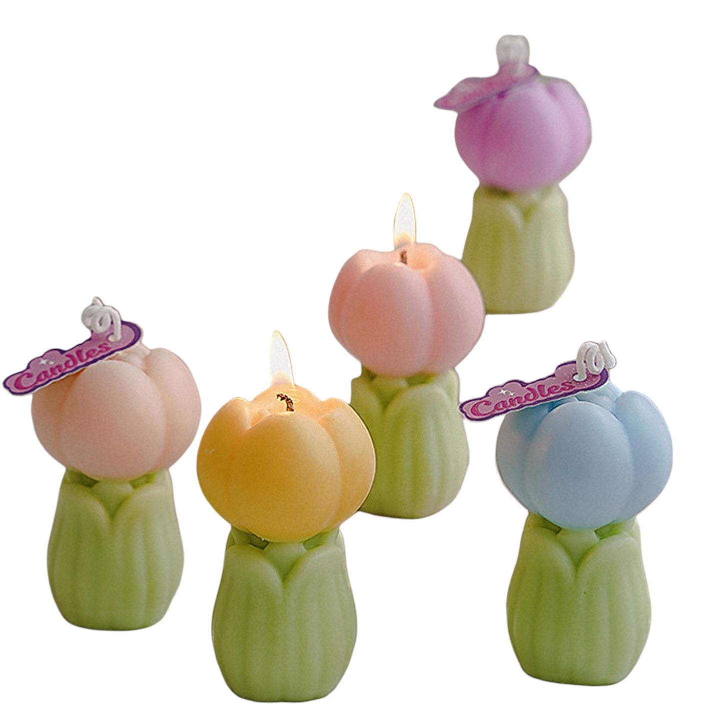 TULIP SHAPE SCENTED CANDLE SMALL SS41106-7 (12PC)