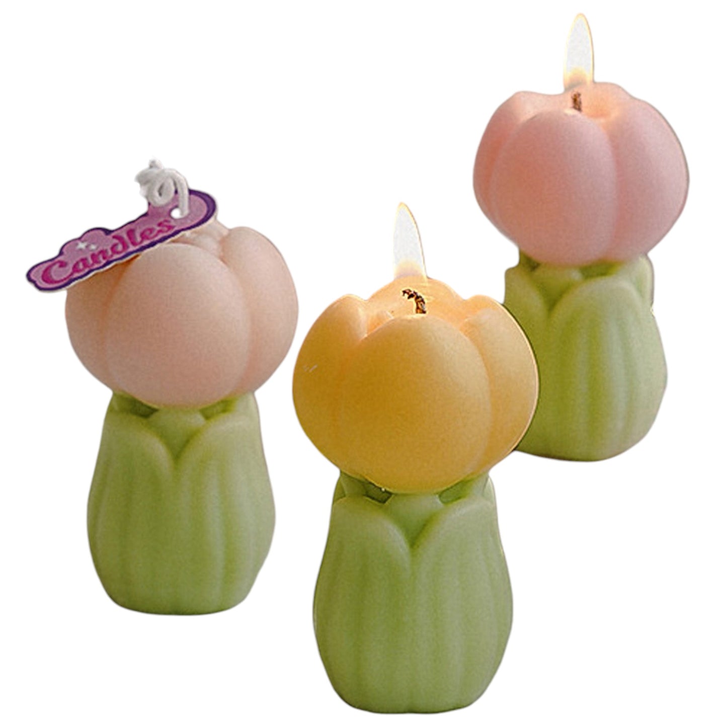 TULIP SHAPE SCENTED CANDLE SMALL SS41106-7 (12PC)