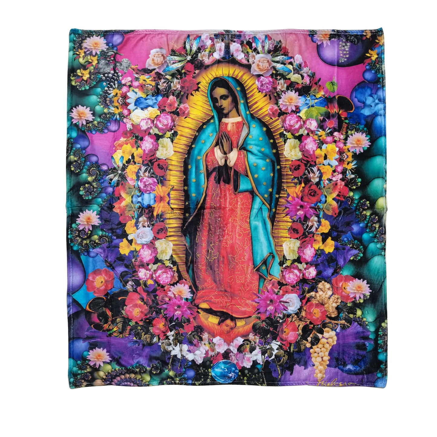 OUR LADY OF VIRGIN MARY GRAPHIC BLANKET 4316-24 (12PC)