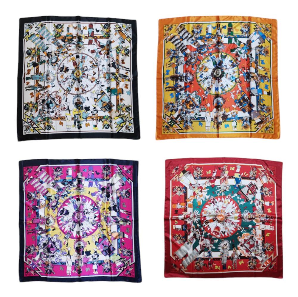 SATIN SCARVES NATIVE PATTERN ST415-19 (12PC)