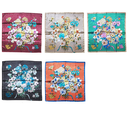 SATIN SCARF FLOWER PATTERN 4311-27 (12PC)