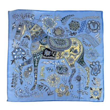 SATIN SCARF A HORSE PATTERN ST4825-4 (12PC)