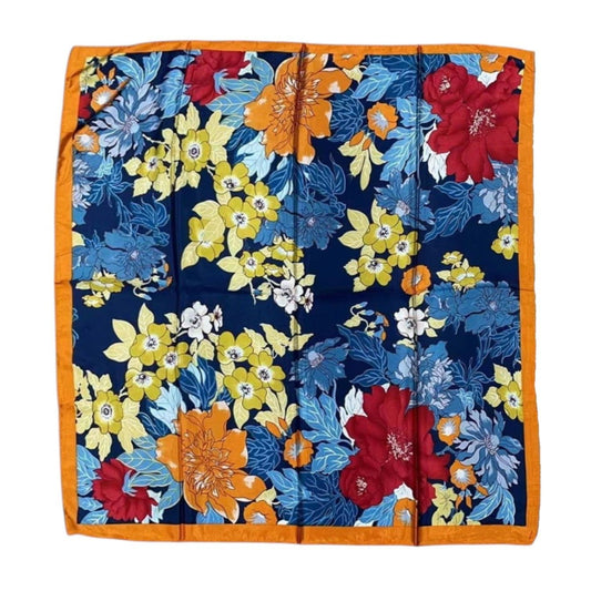 SATIN SCARF FLORAL PATTERN ST4825-7 (12PC)