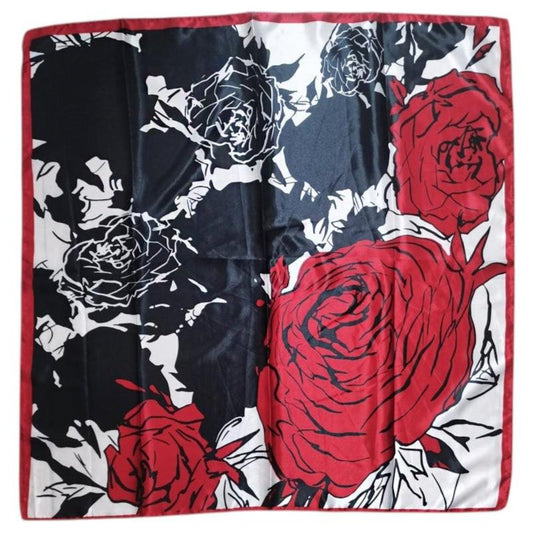 SATIN SCARF BIG ROSES PATTERN ST4908-19 (12PC)