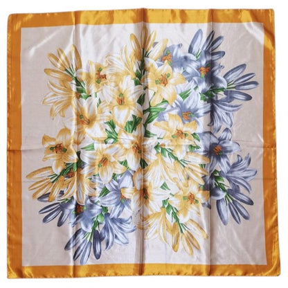 SATIN SCARF LILY FLOWERS PATTERN ST4908-5 (12PC)