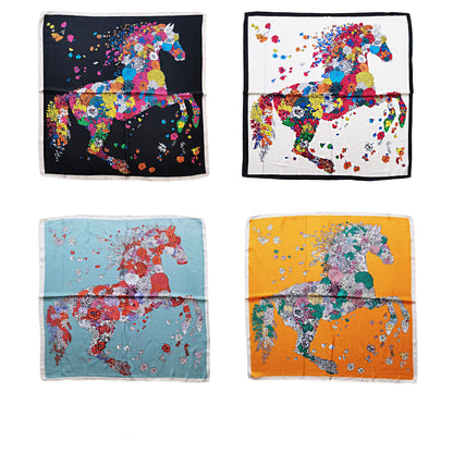 SATIN SCARF FLOWER HORSE 7106 (12PC)