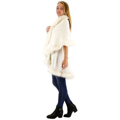 FUR DOUBLE LAYER PONCHO SH920(6PC)