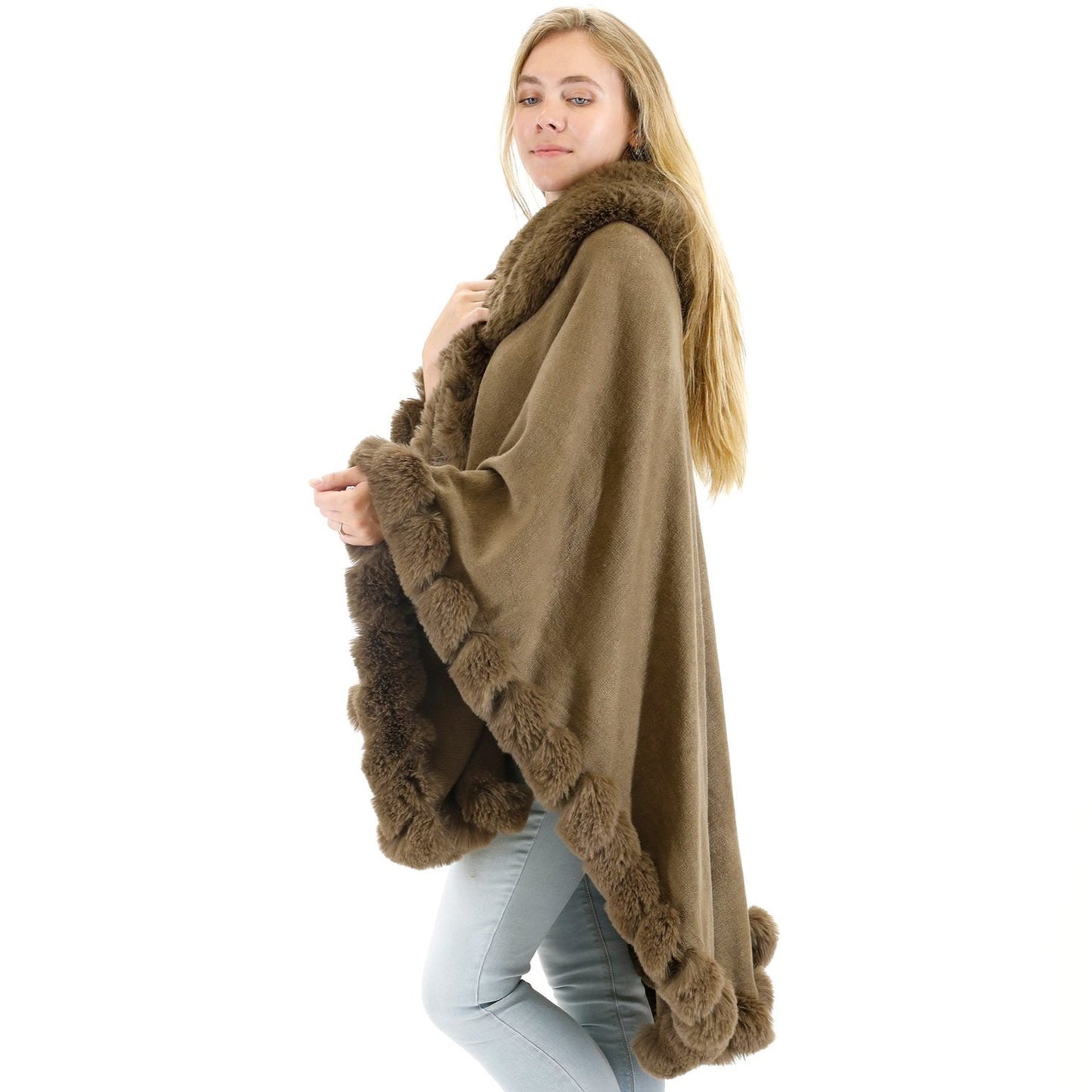 SOLID COLOR FUR SHAWL SW3719-1 (3PC)