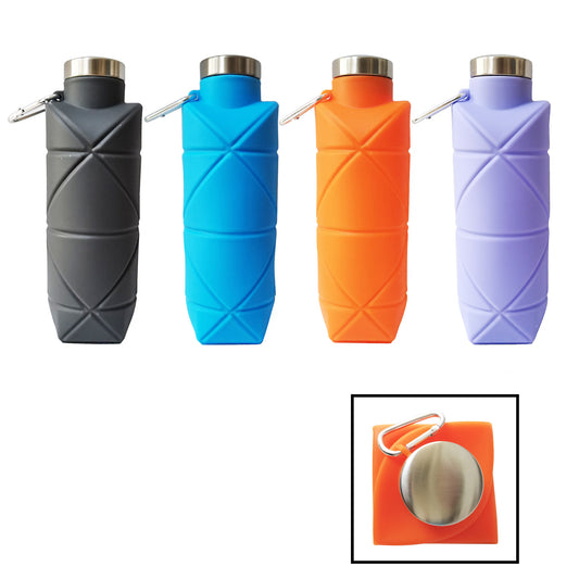 SILICONE COLLAPSIBLE WATER BOTTLE 3701-24 (12PC)