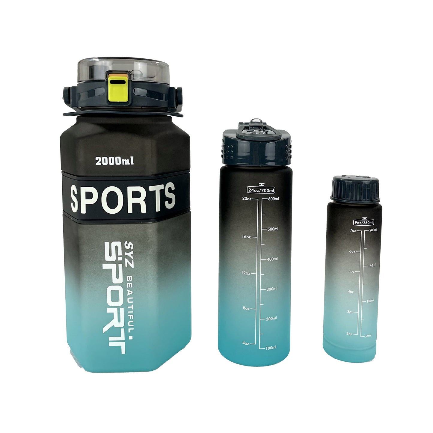 MOTIVATIONAL FITNESS SPORTS WATER BOTTLE 3 SETS 3714-12 (12PC)