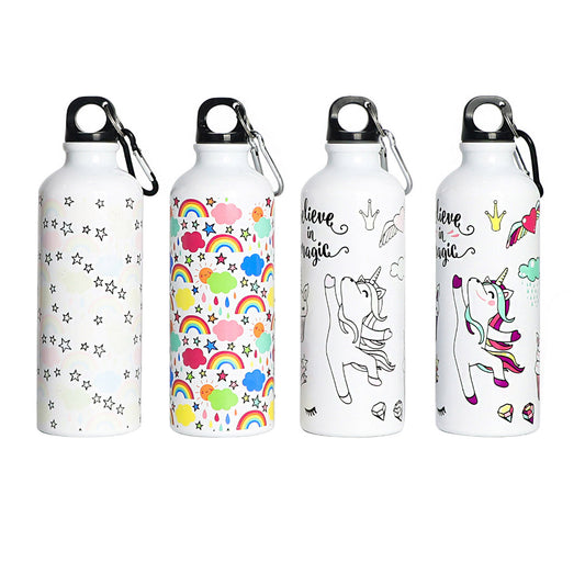 COLOR CHANGING RAINBOW & UNICORN CARTOON BOTTLE 3725-19 (6PC)